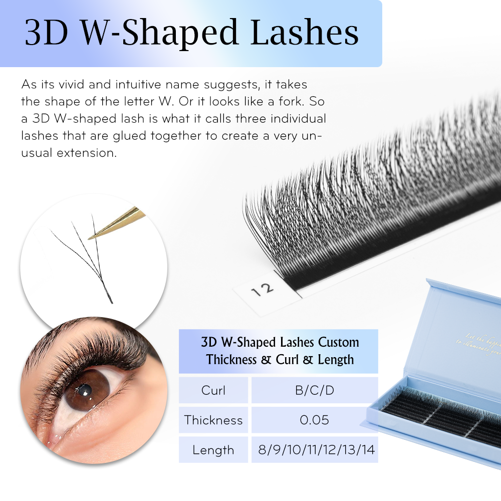 W-shape eyelash