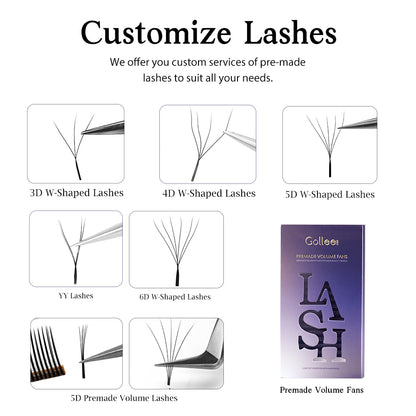 W shape eyelash--12 line